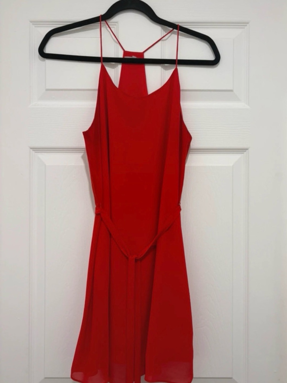 Naked Zebra Red Spaghetti-Strap Mini Dress